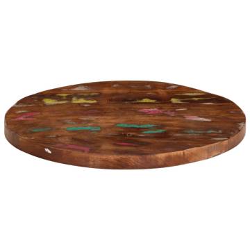 Round Solid Wood Reclaimed Table Top Ø 50x1.5 cm