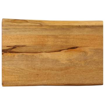 Live Edge Solid Wood Mango Table Top | 50x40x2.5 cm