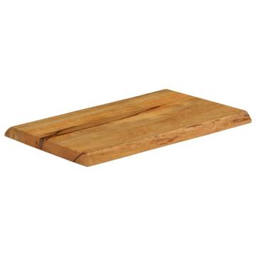 Live Edge Solid Wood Mango Table Top | 50x40x2.5 cm