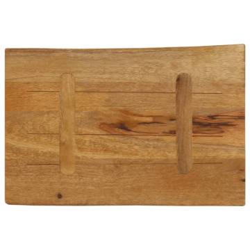 Live Edge Solid Wood Mango Table Top | 50x40x2.5 cm