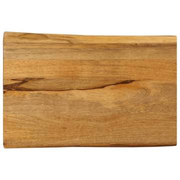 Live Edge Solid Mango Wood Table Top 70x40cm - HipoMarket