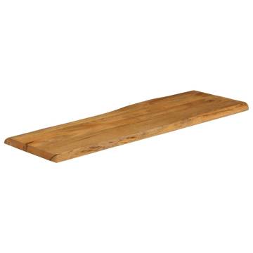 Live Edge Solid Wood Mango Table Top - 120x40x2.5 cm