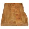 Live Edge Solid Wood Mango Table Top - 120x40x2.5 cm