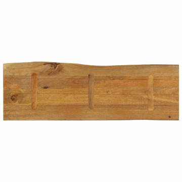 Live Edge Solid Wood Mango Table Top - 120x40x2.5 cm