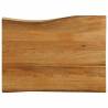 Table Top 80x60x2.5 cm Live Edge Solid Wood Mango Colour mango wood(oak finish) Size 80 x 60 cm Quantity in Package 1 Thickness 25 mm 