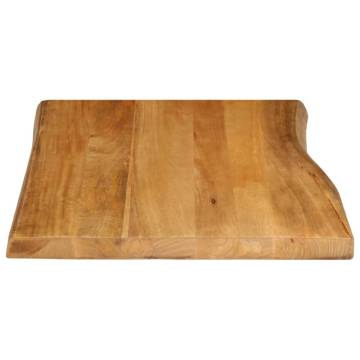 Live Edge Solid Wood Mango Table Top 80x60 cm - Hipo Market