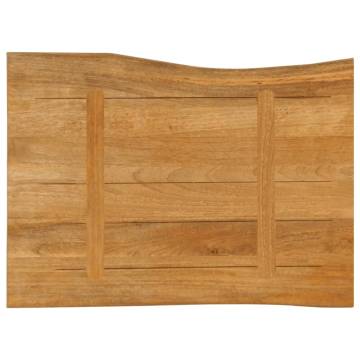 Live Edge Solid Wood Mango Table Top 80x60 cm - Hipo Market