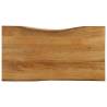 Table Top 100x60x2.5 cm Live Edge Solid Wood Mango Colour mango wood(oak finish) Size 100 x 60 cm Quantity in Package 1 Thickness 25 mm 