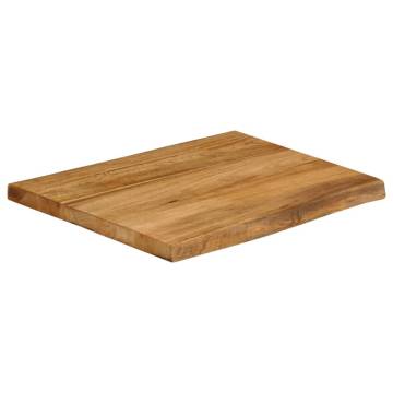 Live Edge Solid Wood Mango Table Top 80x80 cm | Hipo Market