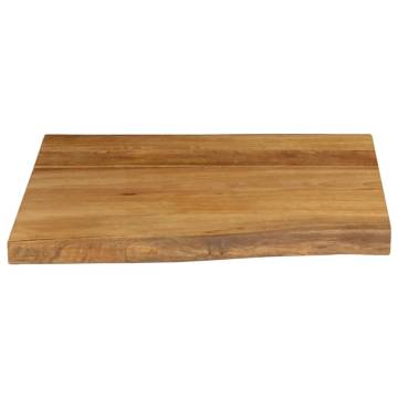 Live Edge Solid Wood Mango Table Top 80x80 cm | Hipo Market