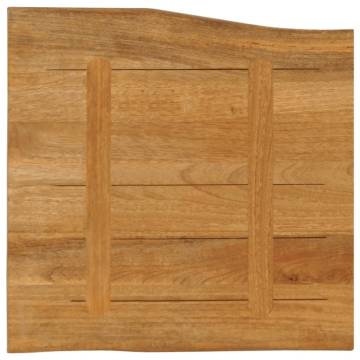 Live Edge Solid Wood Mango Table Top 80x80 cm | Hipo Market