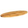 Table Top 90x40 cm Oval Solid Wood Mango - Rustic Charm