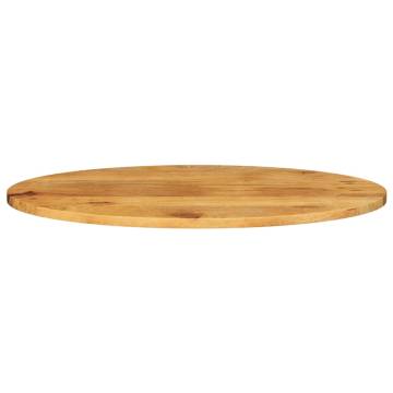 Table Top 90x40 cm Oval Solid Wood Mango - Rustic Charm