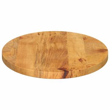 Table Top 90x40 cm Oval Solid Wood Mango - Rustic Charm