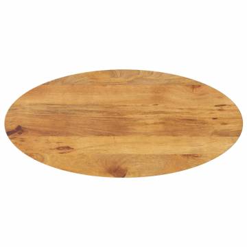 Oval Solid Wood Mango Table Top - 120x60x3.8 cm