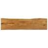 Table Top 180x40x3.8 cm Live Edge Solid Wood Mango Colour mango wood(oak finish) Size 180 x 40 cm Quantity in Package 1 Thickness 38 mm 