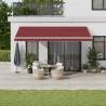 Manual Retractable Awning with LED Burgundy 500x300 cm Colour burgundy and white Size 500 x 300 cm Quantity in Package 1 