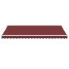 Manual Retractable Awning with LED - Burgundy 500x300 cm