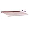 Manual Retractable Awning with LED - Burgundy 500x300 cm