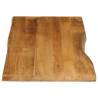 Live Edge Solid Wood Mango Table Top 140x60x3.8 cm | HipoMarket