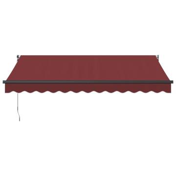 Manual Retractable Awning Burgundy 350x250 cm | HipoMarket