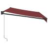 Manual Retractable Awning Burgundy 350x250 cm | HipoMarket