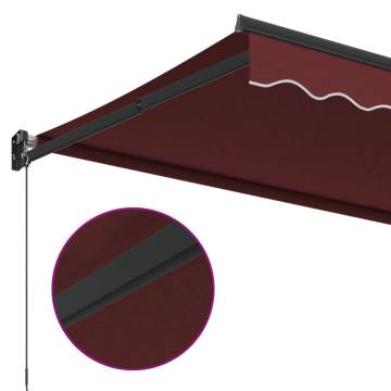 Manual Retractable Awning Burgundy 350x250 cm | HipoMarket