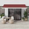 Manual Retractable Awning Burgundy 400x300 cm Colour burgundy and white Size 400 x 300 cm Quantity in Package 1 