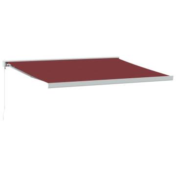 Manual Retractable Awning Burgundy 400x300 cm | HipoMarket