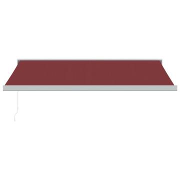 Manual Retractable Awning Burgundy 400x300 cm | HipoMarket