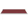 Manual Retractable Awning Burgundy 400x300 cm | HipoMarket