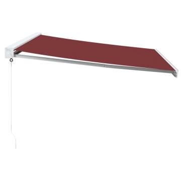 Manual Retractable Awning Burgundy 400x300 cm | HipoMarket