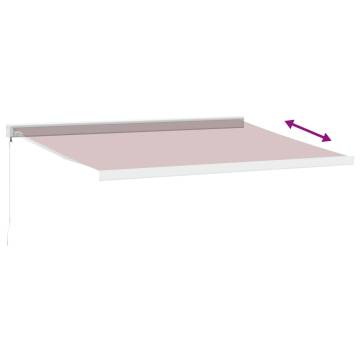 Manual Retractable Awning Burgundy 400x300 cm | HipoMarket