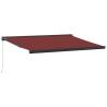 Manual Retractable Awning Burgundy 400x300 cm - Hipomarket