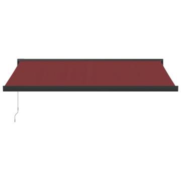 Manual Retractable Awning Burgundy 400x300 cm - Hipomarket