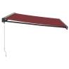 Manual Retractable Awning Burgundy 400x300 cm - Hipomarket