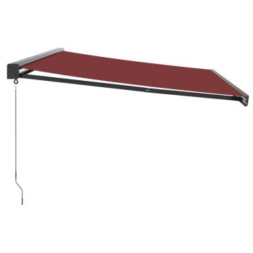 Manual Retractable Awning Burgundy 500x300 cm | HipoMarket