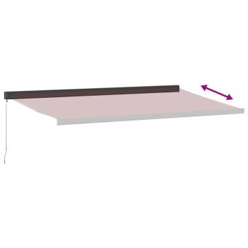 Manual Retractable Awning Burgundy 500x300 cm | HipoMarket