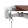 Manual Retractable Awning with LED Brown 400x350 cm | Hipo Market