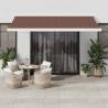 Manual Retractable Awning Brown 400x300 cm - Hipomarket UK