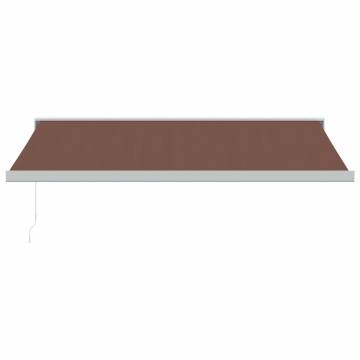 Manual Retractable Awning Brown 400x300 cm - Hipomarket UK