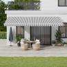 Manual Retractable Awning with LED Anthracite&White 600x350 cm Colour anthracite and black Size 500 x 300 m Quantity in Package 1 