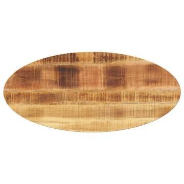 Oval Solid Wood Mango Table Top - 100x50x2.5 cm