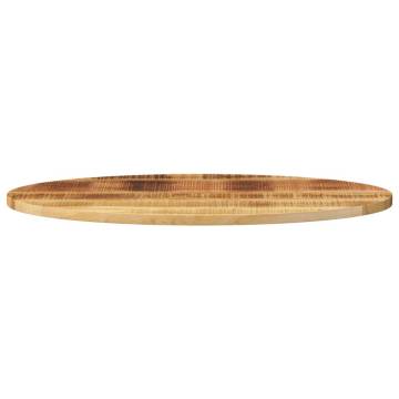 Oval Solid Wood Mango Table Top - 100x50x2.5 cm