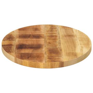 Oval Solid Wood Mango Table Top - 100x50x2.5 cm