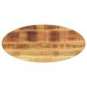 Table Top 90x40x3.8 cm Oval Solid Wood Mango Colour rough mango wood(natural) Size 90 x 40 cm Quantity in Package 1 Thickness 38 mm 