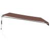 Manual Retractable Awning with LED - Brown 500x300 cm