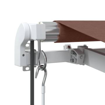 Manual Retractable Awning with LED - Brown 500x300 cm