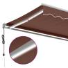 Manual Retractable Awning with LED - Brown 500x300 cm