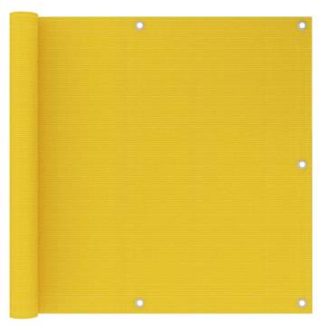 Yellow HDPE Balcony Screen 90x300 cm - Privacy & Shade